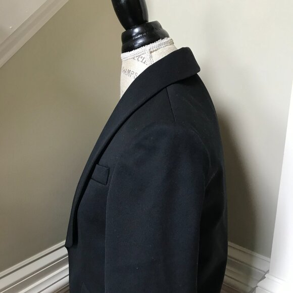 Zadig & Voltaire Date Open Front Blazer Jacket Womens 34 Small Black Gabardine - Picture 11 of 14